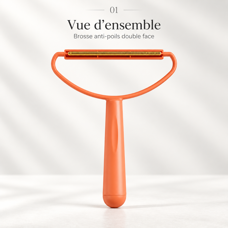 Vue d’ensemble de la brosse textile double face VOOOLY Lisse