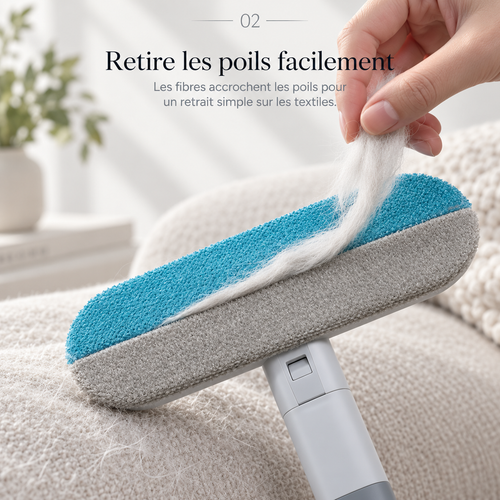 Retrait des poils sur textile avec VOOOLY Portée